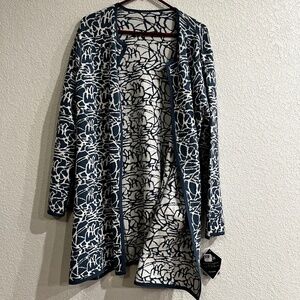 Mia Reis reversible knit collection Beach Swing Coat - sz M - NWT